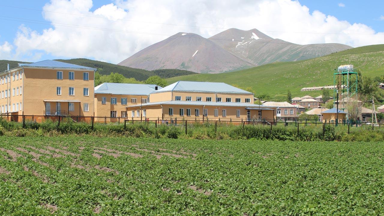 A landscape view of a refinished water treatment plant